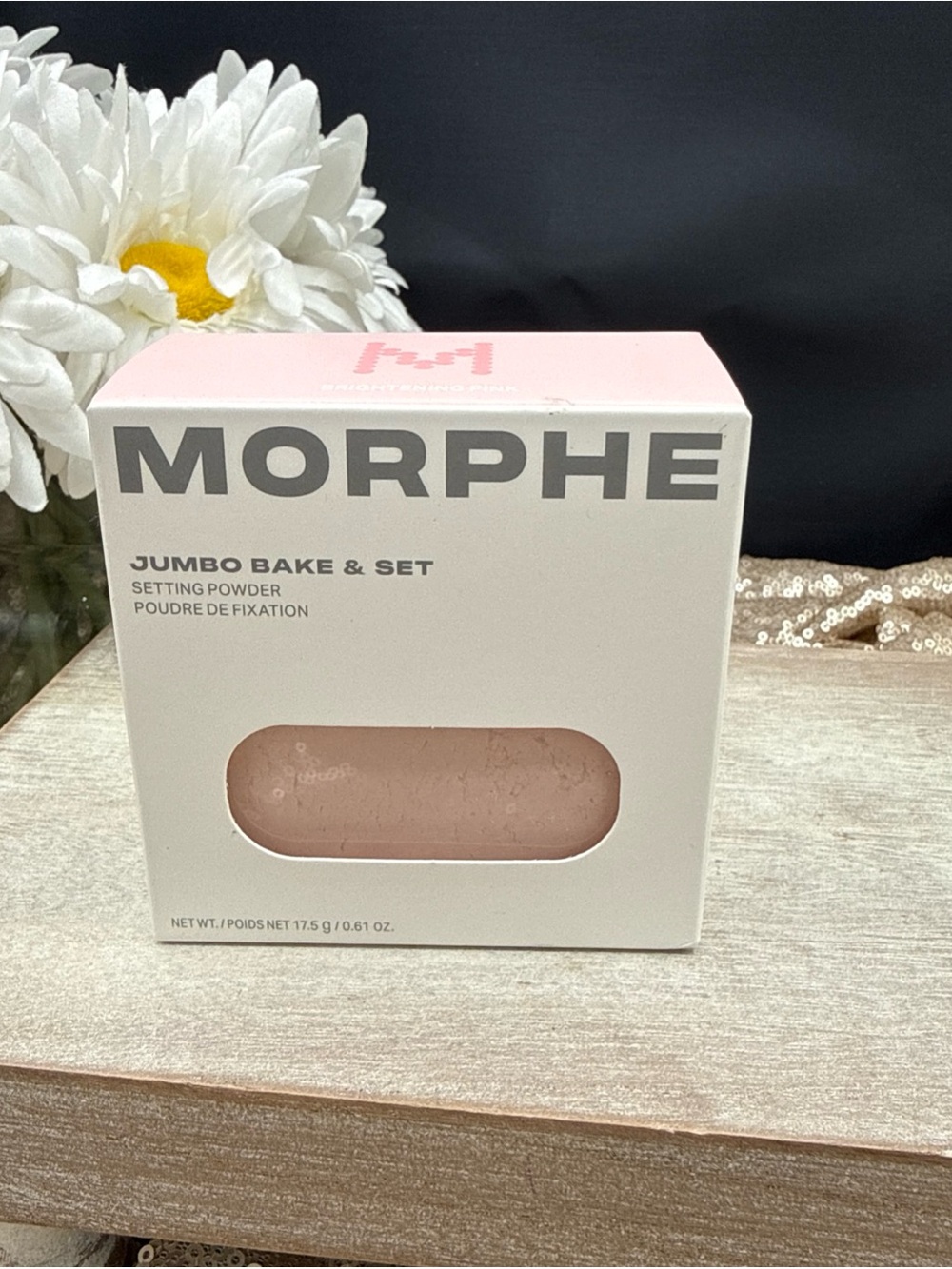 Morphe Jumbo Bake & Set Setting Powder - Light Pink Packaging